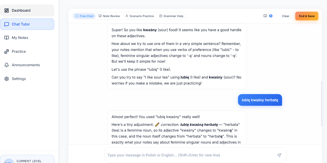 AI Practice Chat Tutor